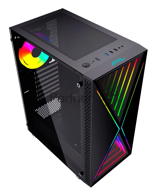 Корпус GMNG GG-CC110 черный без БП ATX 5x120mm 2x140mm 2xUSB2.0 1xUSB3.0 audio bott PSU