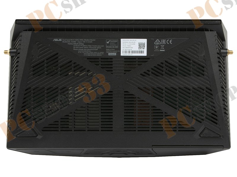 Модем DSL ASUS DSL-AC88U VDSL2/ADSL2/2+ + маршрутизатор 4 порта 1Гбит/сек. + точка доступа WiFi 2.1Гбит/сек. (LAN, WiFi)