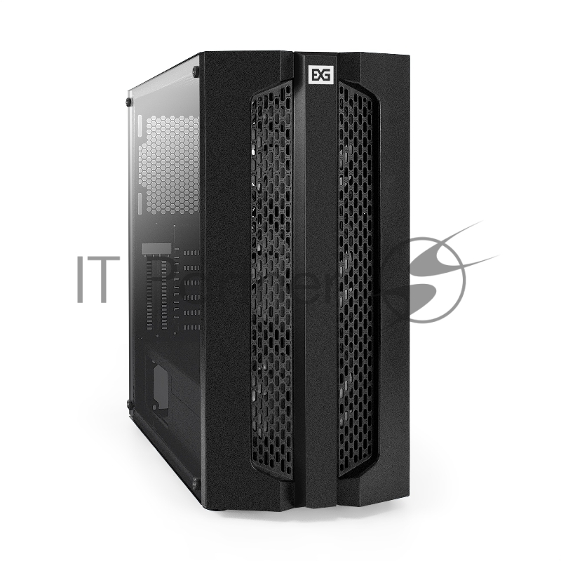Корпус Miditower ExeGate EVO-9205 (ATX, без БП, с окном, 1*USB+1*USB3.0, аудио, 3 вент. 12см с RGB подсветкой)