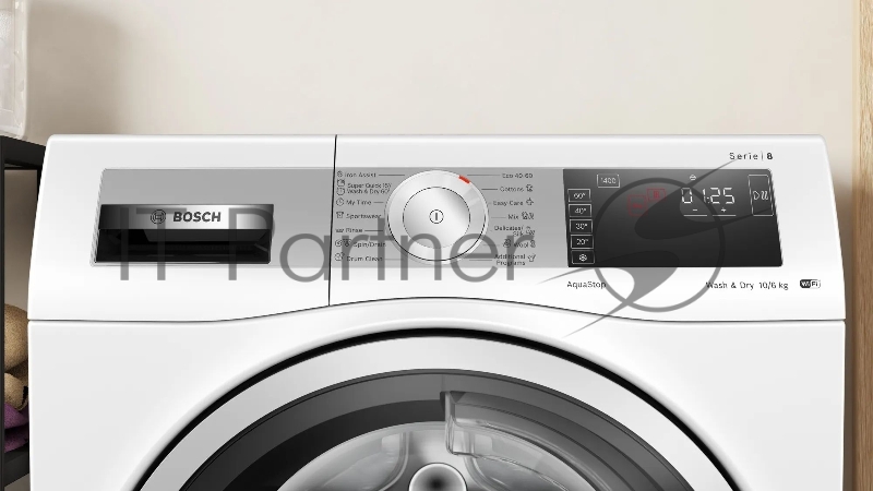 Стиральная машина Bosch Serie 6 WDU8H542EU пан.англ. класс: A загр.фронтальная макс.:10кг (с сушкой) белый