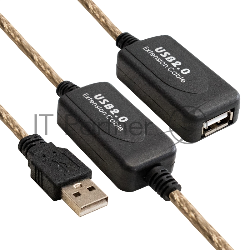 Удлинитель активный USB2.0-repeater ExeGate EX-UAE-AMAF-15.0 (Am/Af, 15м)