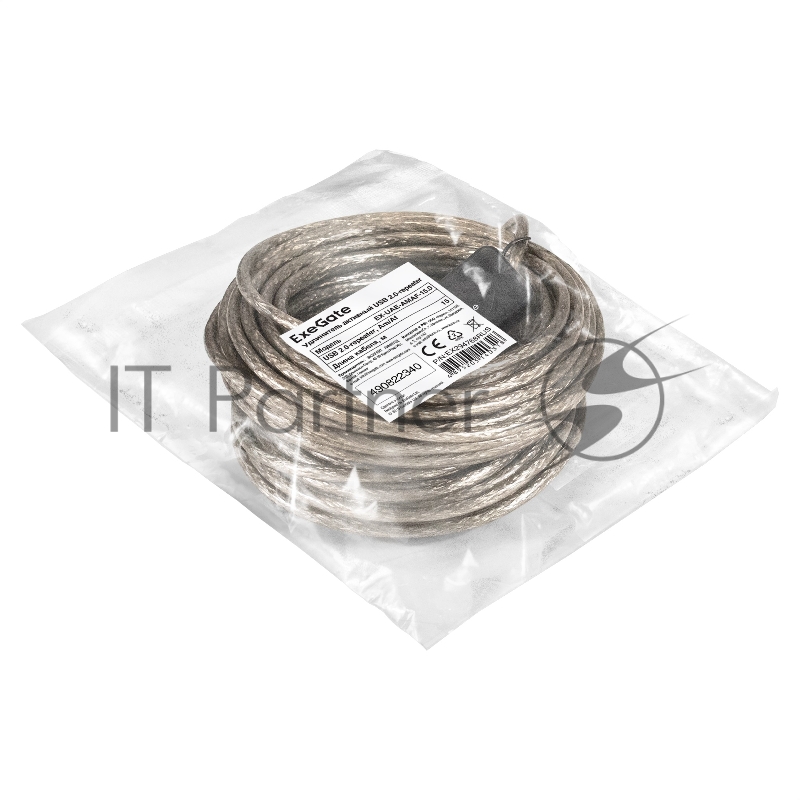 Удлинитель активный USB2.0-repeater ExeGate EX-UAE-AMAF-15.0 (Am/Af, 15м)