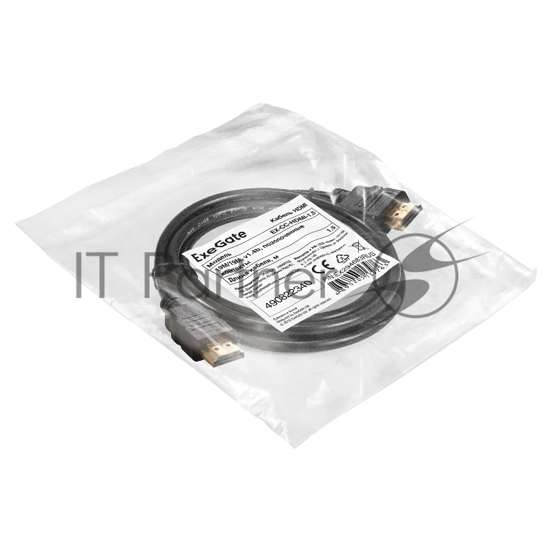 Кабель HDMI ExeGate EX-CC-HDMI-1.5 (19M/19M, 1,5м, v1.4b, позолоченные контакты)