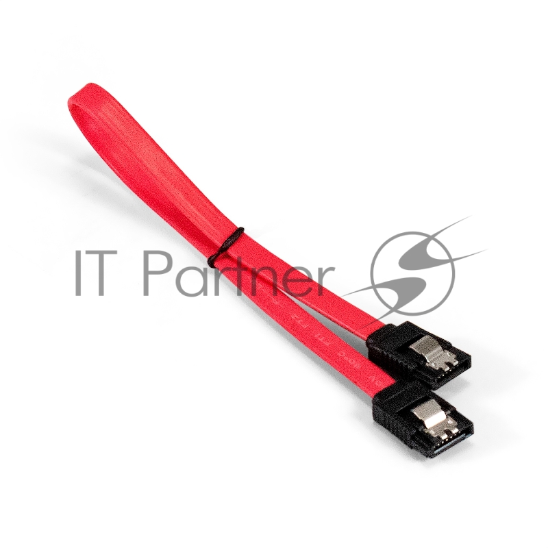 Кабель SATA ExeGate EX-CC-SATA-DATA-0.3L (7pin/7pin, металлические защелки, 0,3м)