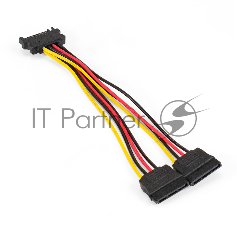 Кабель питания SATA ExeGate EX-CC-SATAM2F-0.15 (15pin M/2x15pinF, 0,15м)
