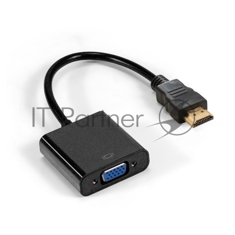 Кабель-переходник HDMI-VGA ExeGate EX-HDMIM-VGAF-0.2 (19M/15F, 0,2м)
