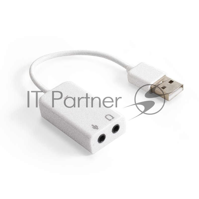 Кабель-адаптер (внешняя звуковая карта) ExeGate <EX-AU-01S> для подключения гарнитуры к USB порту, 0,1м