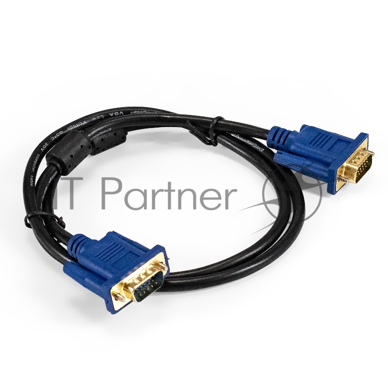 Кабель VGA Pro ExeGate EX-CC-PVGA-15M15M-1.0 (15M/15M, 1м, 2 фильтра, позолоченные контакты, экран)