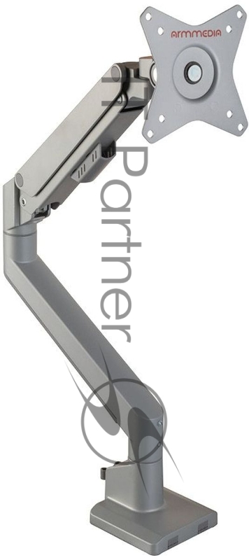 Кронштейн Arm media LCD-T35 silver, 6 шт/уп. Кр. алюм. настол. для мон.17-34, max 9 кг, 6 ст св., нак. ±45°, пов. ±180°, от стола 495 мм, max VESA 100x100 мм.