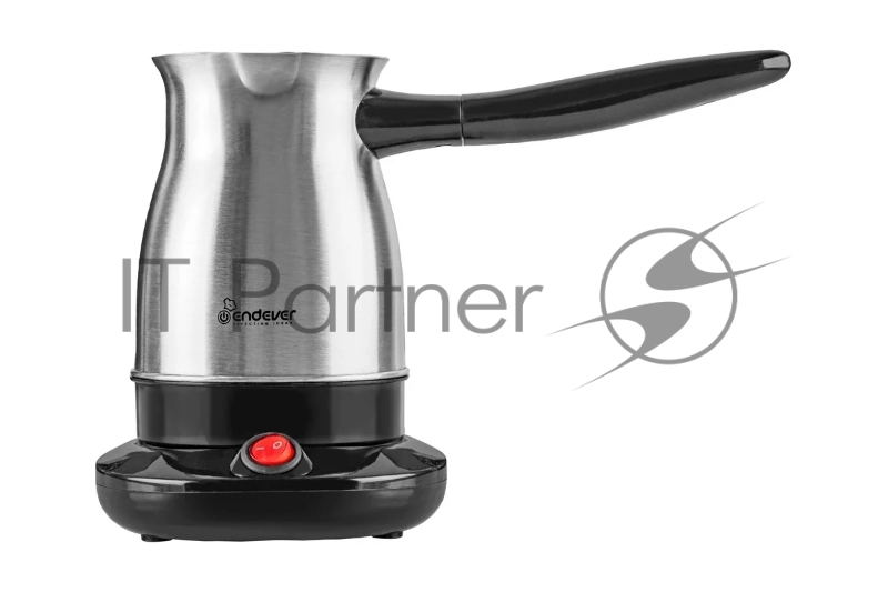 Кофеварка-турка электрическая Endever Costa-1009 черный/стальной, мощность 800 Вт, объем 0,5 л, корпус нержавеющая сталь, 36 шт/уп.