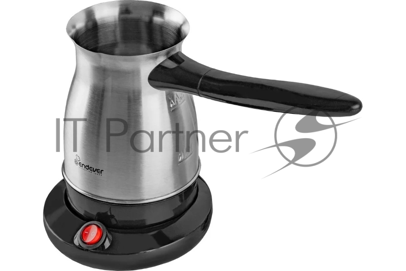 Кофеварка-турка электрическая Endever Costa-1009 черный/стальной, мощность 800 Вт, объем 0,5 л, корпус нержавеющая сталь, 36 шт/уп.