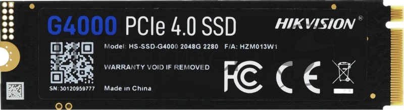 Накопитель SSD Hikvision PCI-E 4.0 x4 2Tb HS-SSD-G4000/2048G G4000 M.2 2280