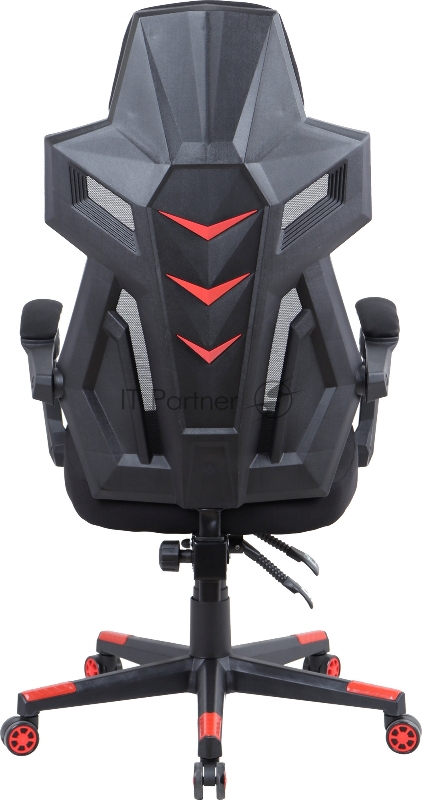 Кресло игровое Оклик 111G черный/красный сиденье черный сетка/ткань с подголов. крестов. пластик черный