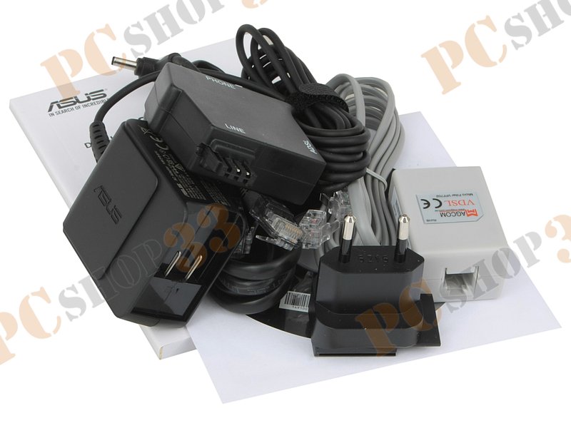 Модем DSL ASUS DSL-AC68U Annex A/B/I/J/L/M VDSL2/ADSL2/2+ + маршрутизатор 4 порта 1Гбит/сек. + точка доступа WiFi 1.3Гбит/сек. (LAN, WiFi)