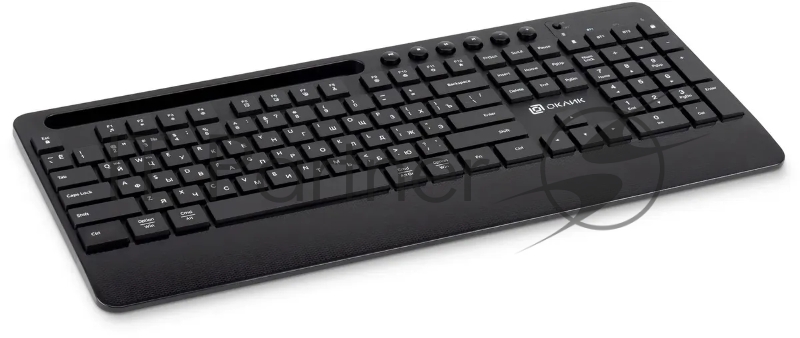 Клавиатура Оклик 865S черный USB беспроводная BT/Radio slim Multimedia (подставка для запястий) (1809339)