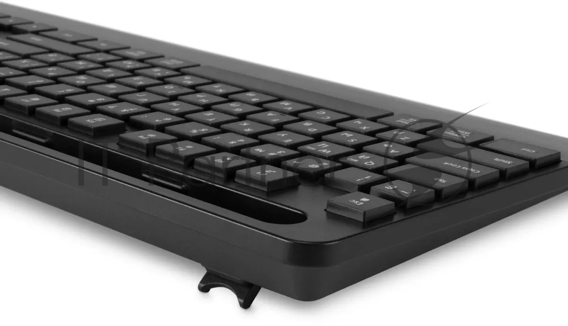 Клавиатура Оклик 865S черный USB беспроводная BT/Radio slim Multimedia (подставка для запястий) (1809339)