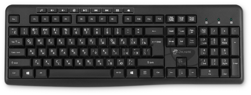 Клавиатура Оклик K225W белый USB беспроводная Multimedia (1875235)