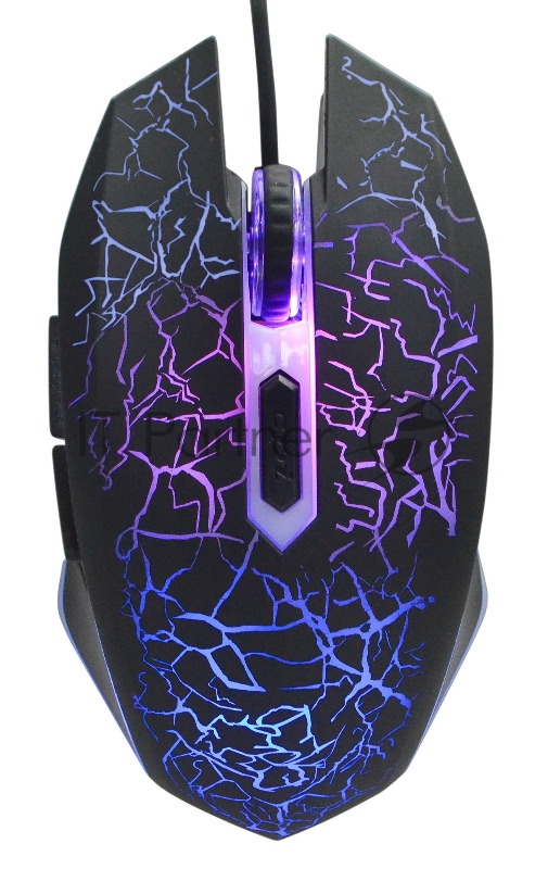 Мышь Оклик 896G черный оптическая (12800dpi) USB для ноутбука (5but)