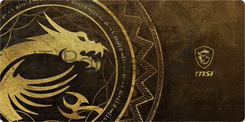 Коврик для мыши MSI Agility GD80 Dragon Tiamat золотистый/рисунок 400x3x900мм