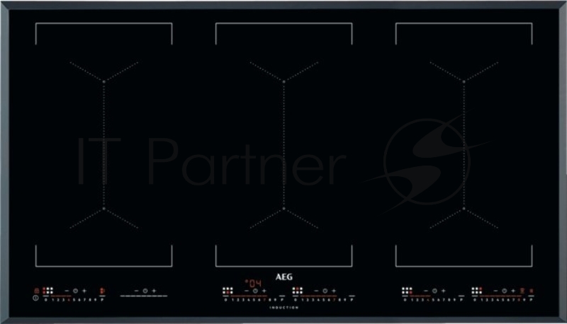 Встраиваемая индукционная панель AEG на 6 конфорок, 90 см, Multibridge 6000