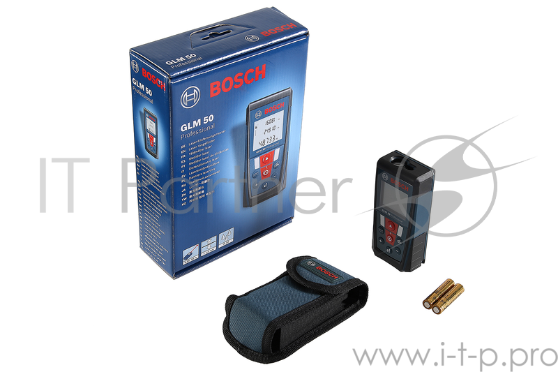Дальномер Bosch GLM 50 Professional 0601072200, лазерный (50м, 2xAAA) + чехол