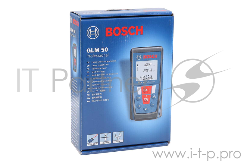 Дальномер Bosch GLM 50 Professional 0601072200, лазерный (50м, 2xAAA) + чехол