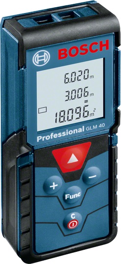 Дальномер Bosch GLM 40 Professional 0601072900, лазерный (40м, 2xAAA) + чехол