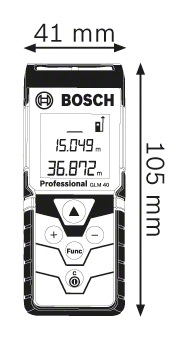 Дальномер Bosch GLM 40 Professional 0601072900, лазерный (40м, 2xAAA) + чехол