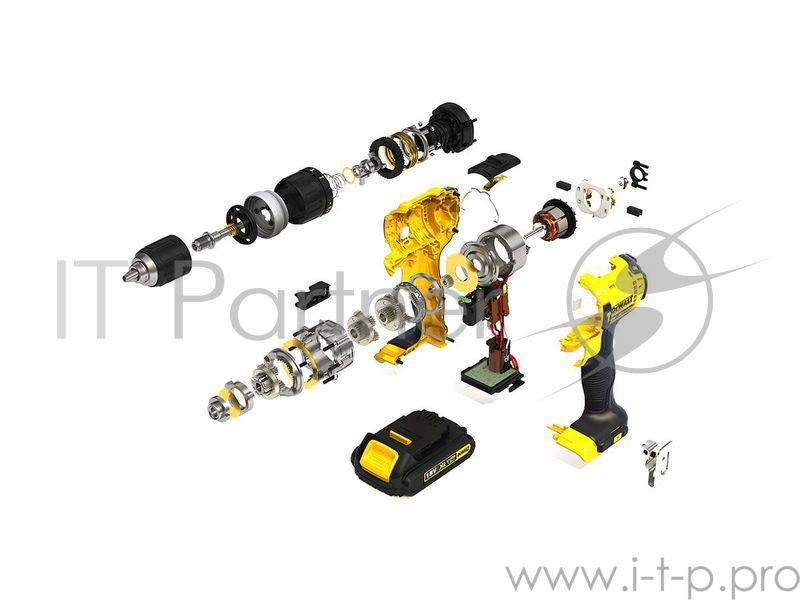 Дрель-шуруповерт ударная DeWalt DCD785C2-QW 350Вт аккум. патрон:быстрозажимной