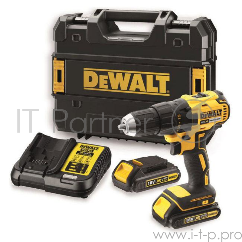 Дрель-шуруповерт DeWalt DCD777S2T-QW 340Вт аккум. патрон:быстрозажимной