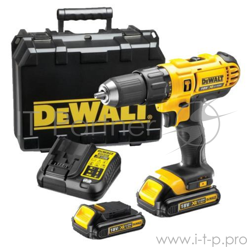 Дрель-шуруповерт DeWalt DCD776S2-KS аккум. патрон:быстрозажимной