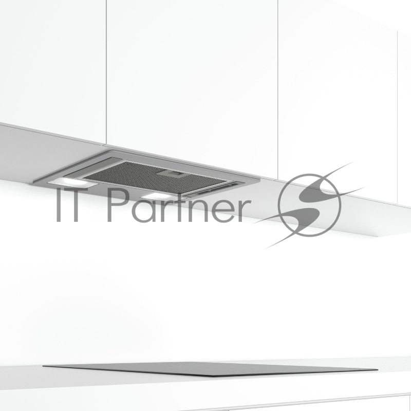 Встраивамая вытяжка, производительность до 302 м3/ч., 2 мотора, 3 ступен и + интенсивный режим, LED-освещение (2 х 2,15 Вт), ползунковый переключатель