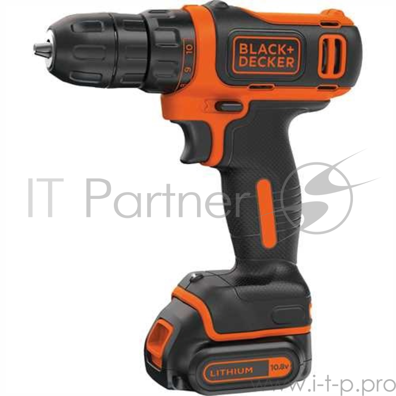 Дрель-шуруповерт Black & Decker BDCDD12-XK аккум. патрон:быстрозажимной