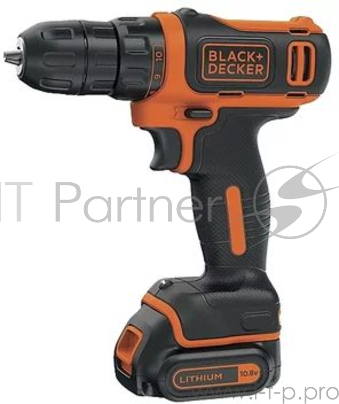 Дрель-шуруповерт Black & Decker BDCDD12K1B-QW аккум. патрон:быстрозажимной
