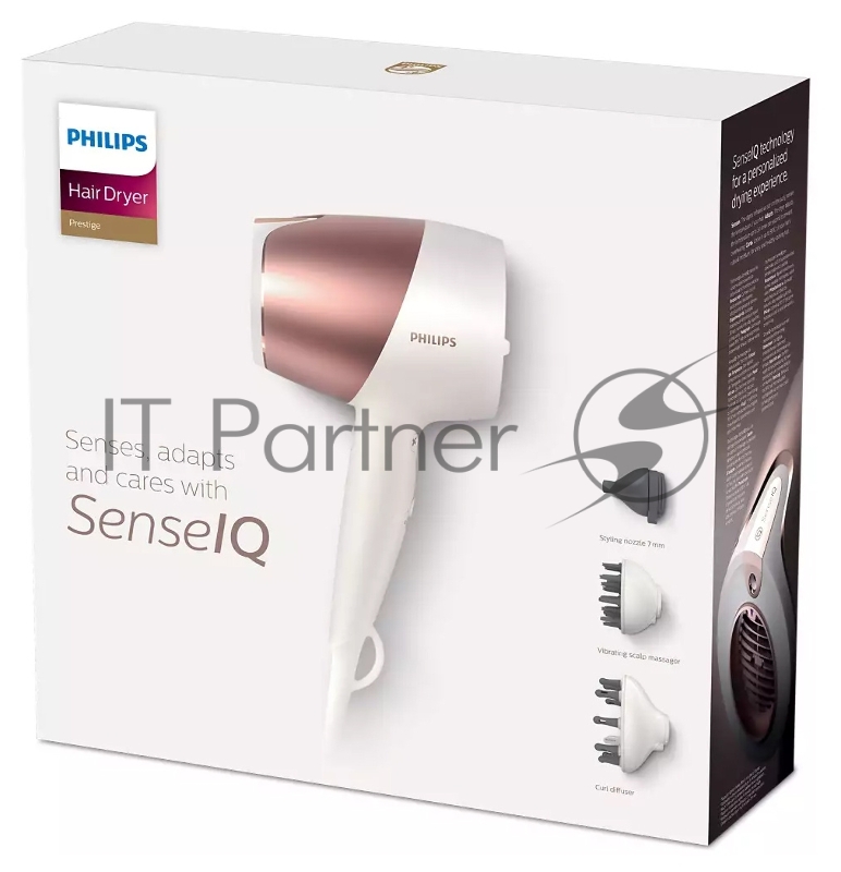 Фен Philips BHD827/00 1800Вт белый/золотистый