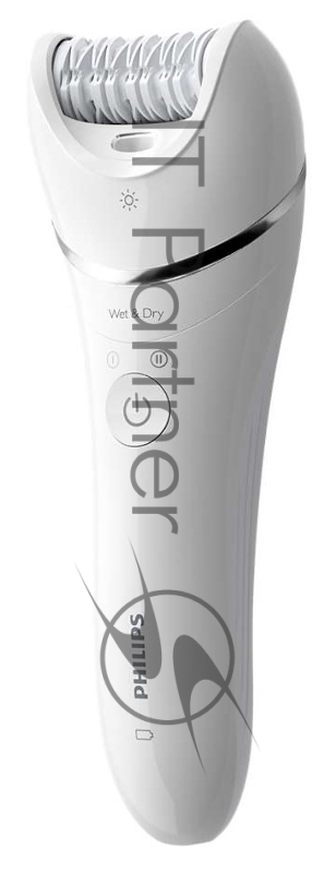 Эпилятор Philips BRE715/00 скор.:2 насад.:4 от аккум. белый/серебристый