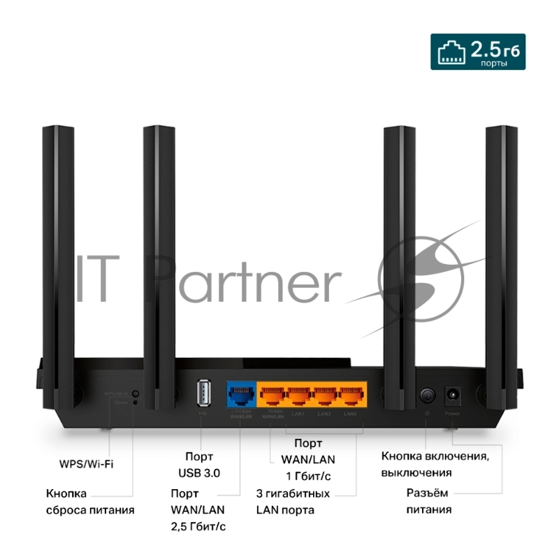 Двухдиапазонный гигабитный TP-Link Archer AX55 Pro AX3000 Wi-Fi 6 роутер