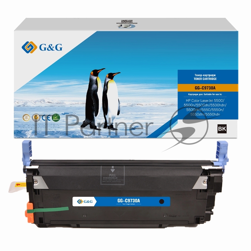 Картридж G&G for HP CLJ 5500/5550, черный (13 000 стр.)