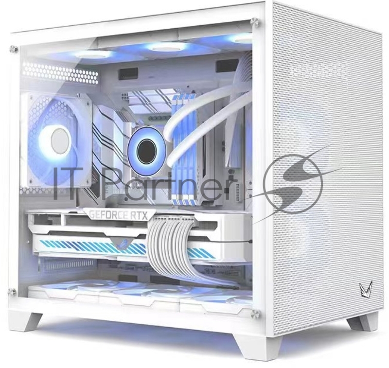 Корпус Formula Crystal Z5 белый без БП mATX 11x120mm 2xUSB2.0 1xUSB3.0 audio bott PSU