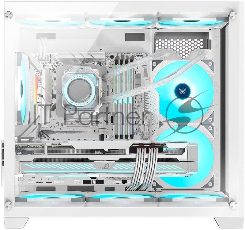 Корпус Formula Crystal Z5 белый без БП mATX 11x120mm 2xUSB2.0 1xUSB3.0 audio bott PSU