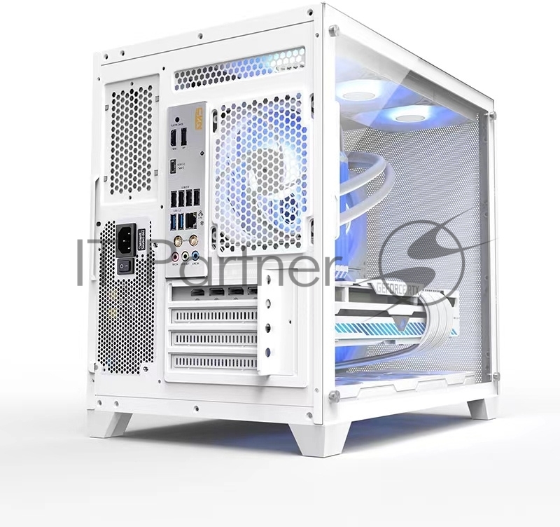 Корпус Formula Crystal Z5 белый без БП mATX 11x120mm 2xUSB2.0 1xUSB3.0 audio bott PSU