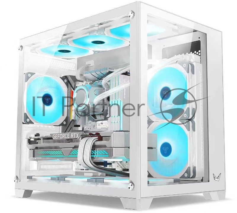 Корпус Formula Crystal Z5 белый без БП mATX 11x120mm 2xUSB2.0 1xUSB3.0 audio bott PSU