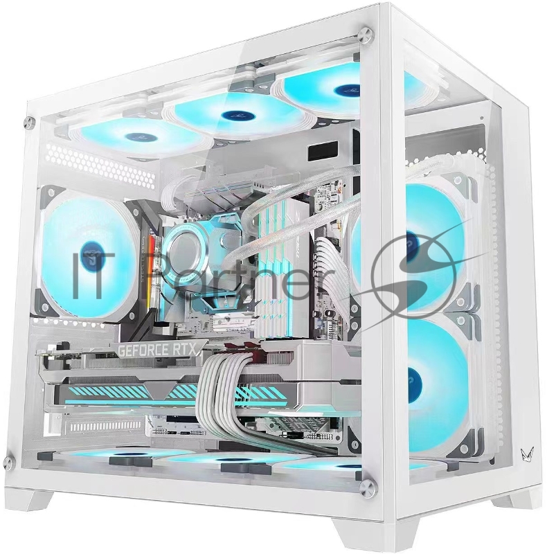 Корпус Formula Crystal Z5 белый без БП mATX 11x120mm 2xUSB2.0 1xUSB3.0 audio bott PSU