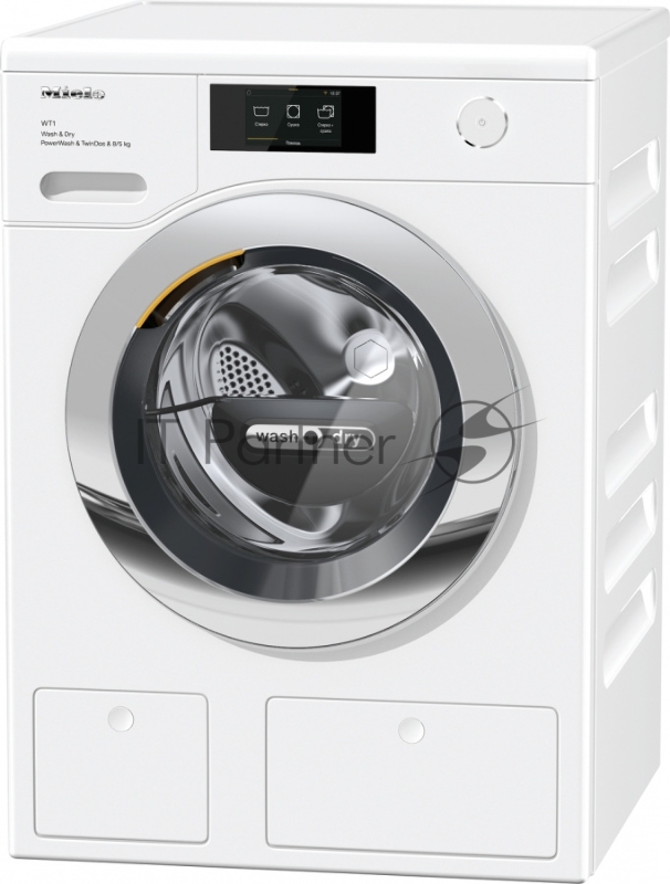 Отдельностоящая стирально-сушильная машина Miele WTR860WPM, 850x596x637 8/5 кг 1600 об/мин 48 дБ SteamCare PowerWash TwinDos MTouch Германия