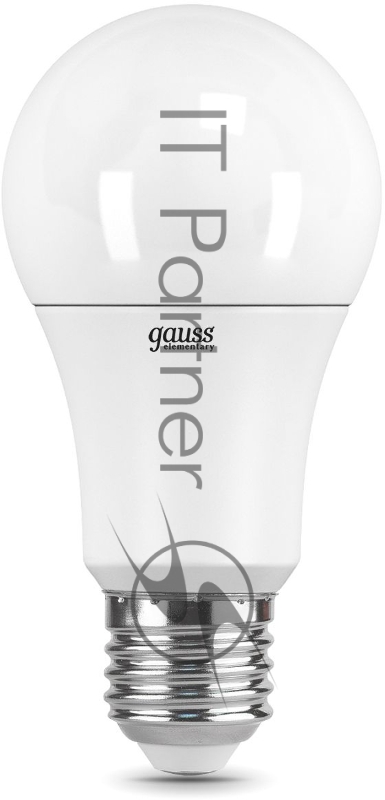 Лампа светодиодная Gauss Elementary 12Вт цок.:E27 груша 220B 6500K св.свеч.бел.хол. A60 (упак.:10шт) (23232)