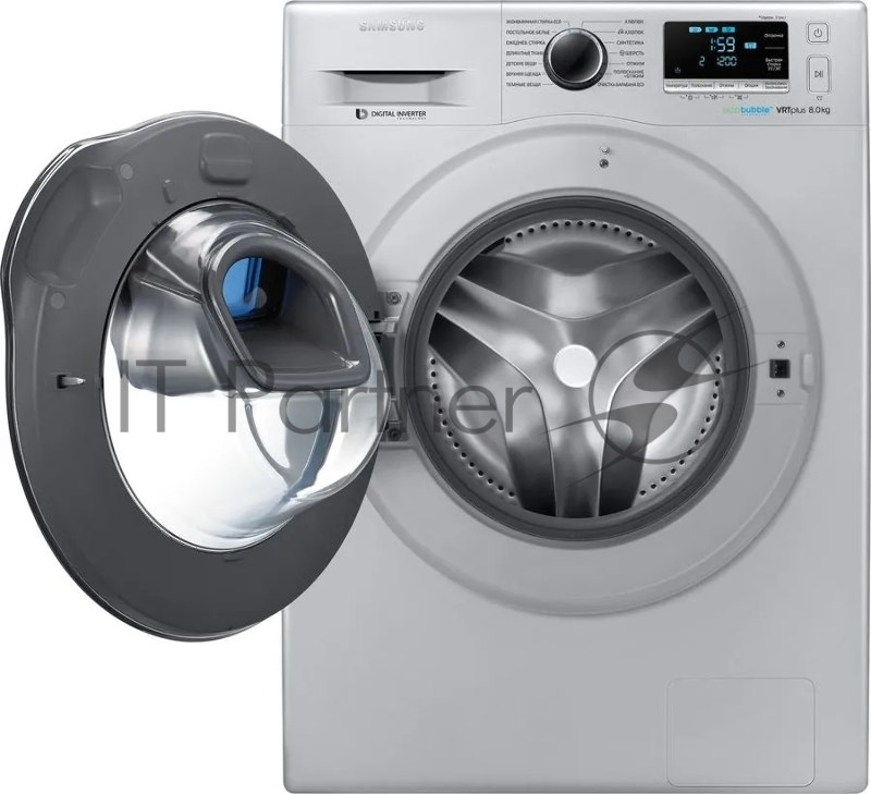 Стиральная машина Samsung WW80K6210RS/LD класс: A загр.фронтальная макс.:8кг серебристый