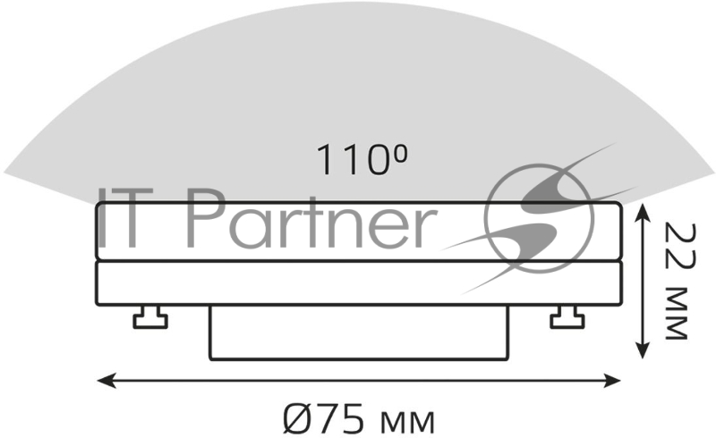 Лампа светодиодная Gauss Basic 20849112 11.5Вт цок.:GX53 таблетка 180B 3000K св.свеч.бел.теп. (упак.:10шт)