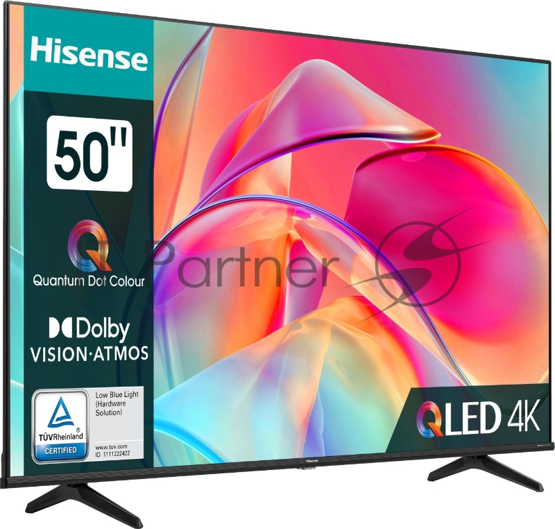 Телевизор QLED Hisense 50 50E7KQ черный 4K Ultra HD 60Hz DVB-T DVB-T2 DVB-C DVB-S DVB-S2 USB WiFi Smart TV (RUS)