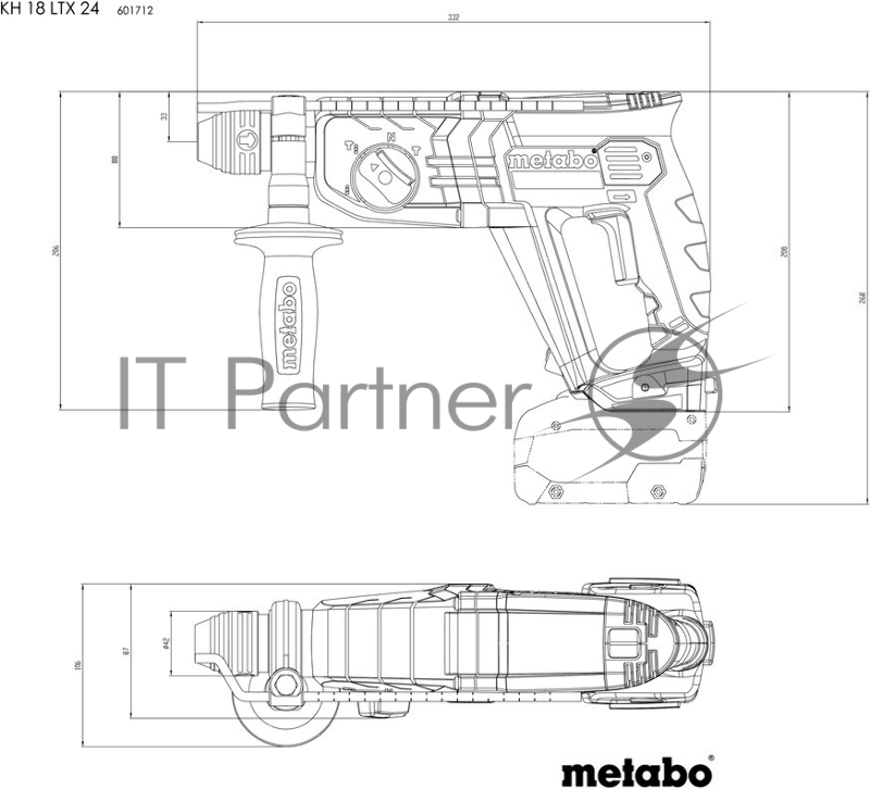 Перфоратор Metabo KH 18 LTX 24 патрон:SDS-plus уд.:2.1Дж аккум.
