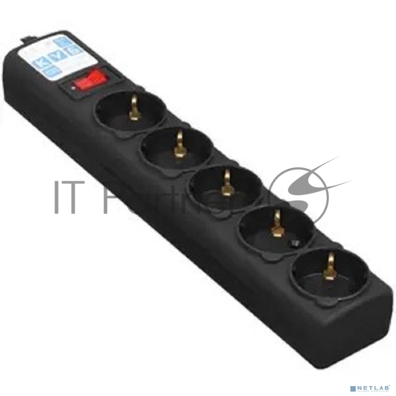 Сетевой фильтр Powercube SPG5-С3 3м (5 розеток) черный (коробка)